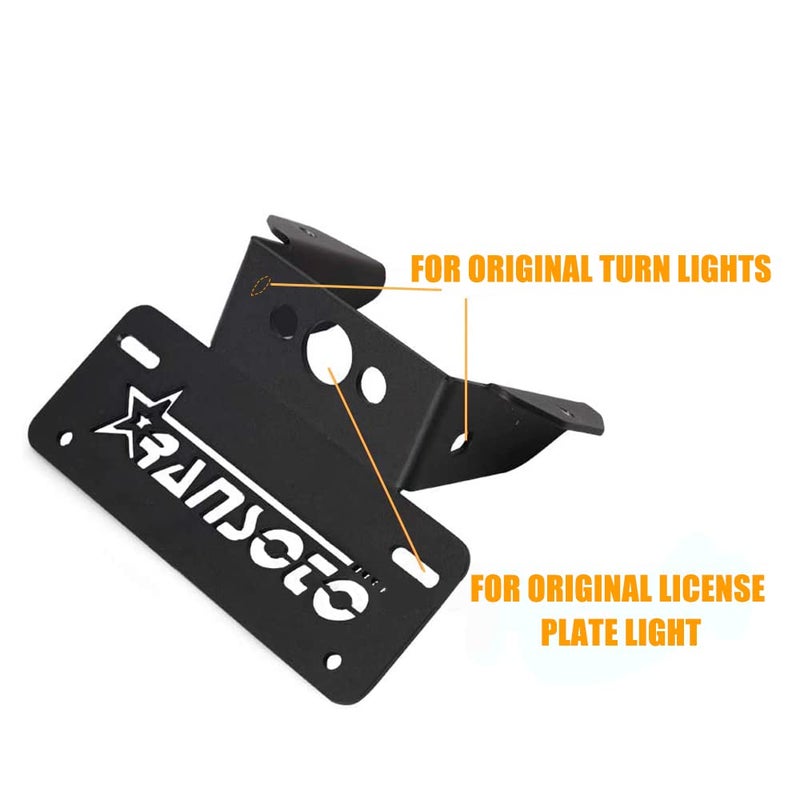 RANSOTO Motorcycle Fender Eliminator License Plate Bracket Mount Holder Compatible with Honda Grom MSX125 2017 2018 2019 2020 Quick Install, Aluminium Material, Small and Light - Image 3